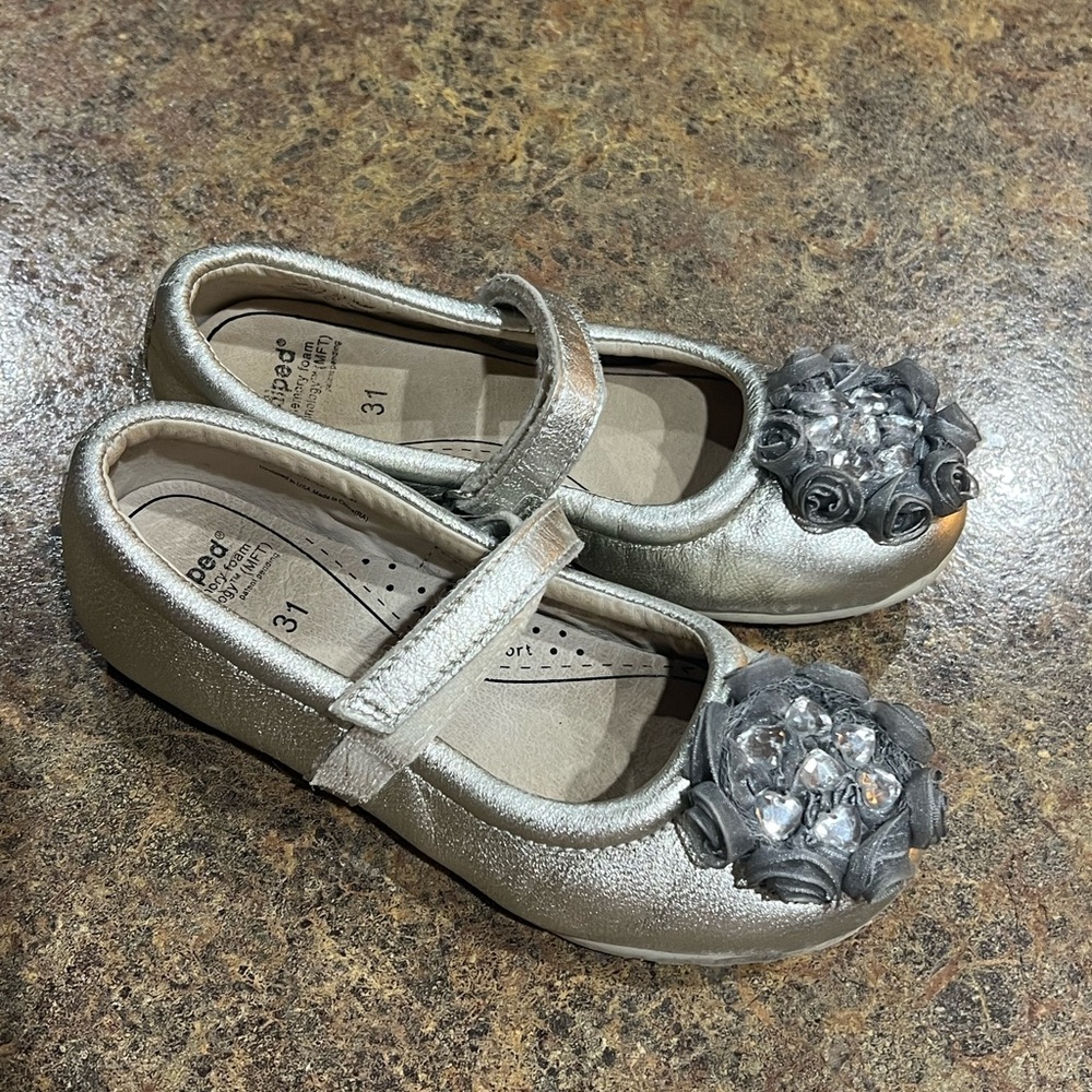PediPed Flex Penny Mary Jane | Silver